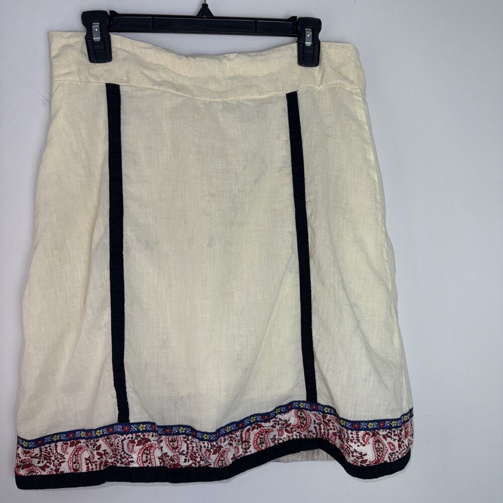 Blue‎ Plate Vintage Skirt Lined Size L Boho - Picture 4 of 8